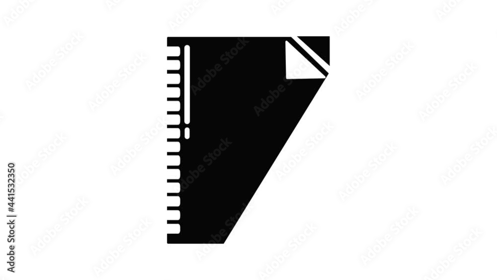 Poster notebook icon animation simple best object on white