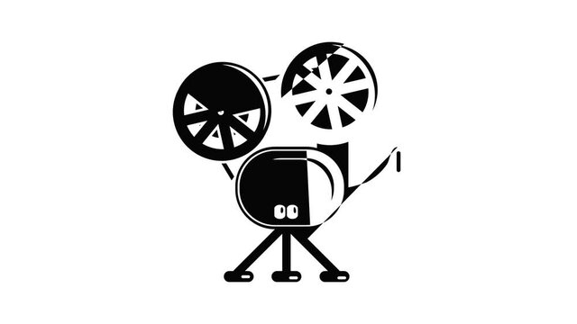 Video camera icon animation simple best object on white