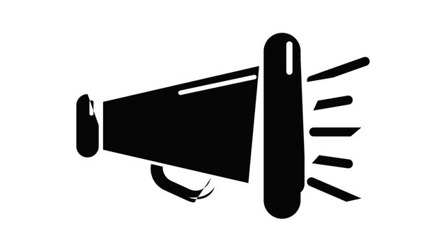 Megaphone icon animation simple best object on white