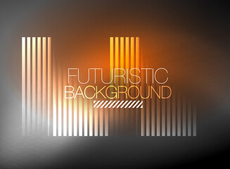 Fototapeta premium Bright neon color techno abstract background, shiny glowing neon lines in the dark background