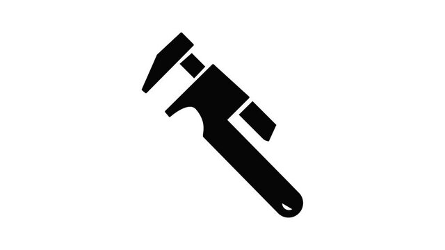 Universal spanner icon animation simple best object on white