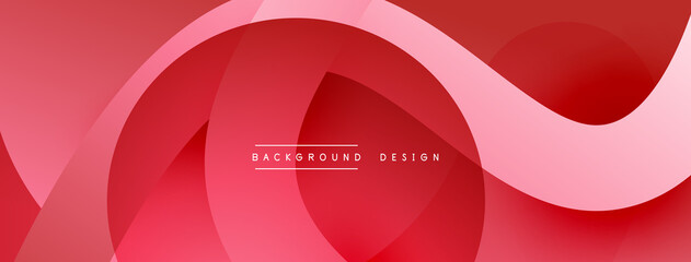 Abstract overlapping lines and circles geometric background with gradient colors