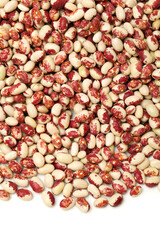 Dry beans on white background