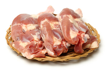 Duck legs on white background 