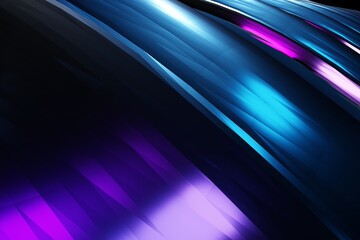 Glow blue light effect on dark blue background. 3D rendering.