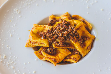 Tortelli with ragu alla bolognese