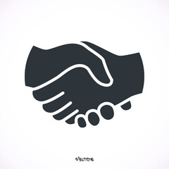 Simple icon of handshake sign.