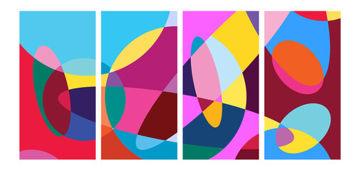 Obraz premium Vector colorful geometric liquid abstract background pattern for social media template 