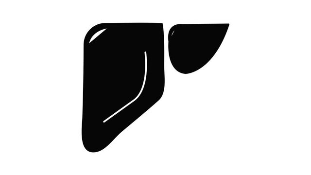 Liver icon animation simple best object on white