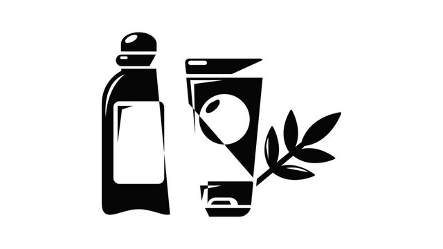Eco natural cream icon animation simple best object on white