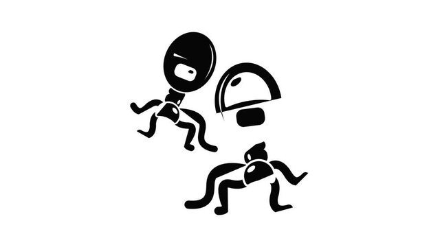 Protozoan virus icon animation simple best object on white