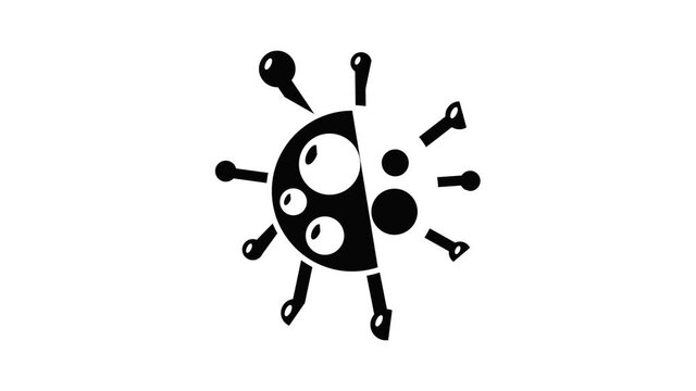 Chlamydia virus icon animation simple best object on white