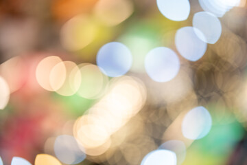 Blur lights bokeh background.