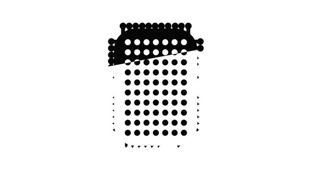 Foot sponge icon animation simple best object on white