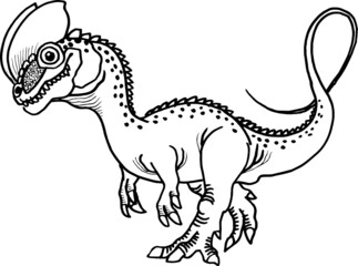 Fototapeta na wymiar hand drawn vector illustration of a dinosaur