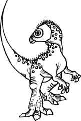Fototapeta premium hand drawn vector illustration of a dinosaur