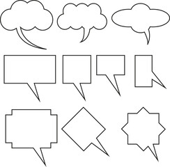 set of speech bubbles
