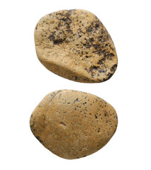 Stones isolated on white background. Items for mock up, scene creator and other design