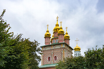 Classical architecture of Sergiev Posad, a city in Russia. 