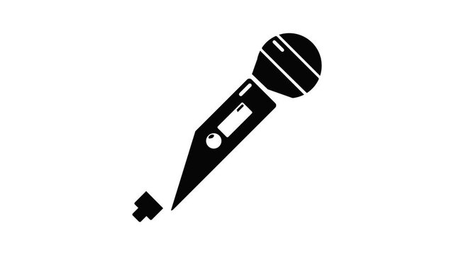 Microphone icon animation simple best object on white