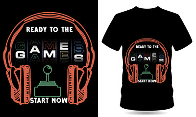 Ready to the Game gaming tshirt design template