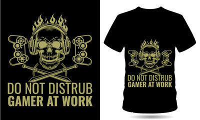 Gamer gaming tshirt design template