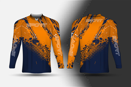 T-shirt template, sport racing jersey with abstract design.
