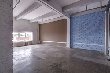 empty white room with repair and without furniture. room for office or clinic