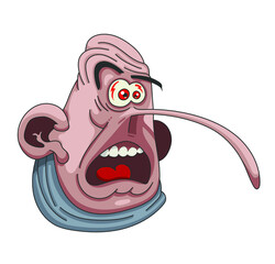 tête d'un personnage en colère