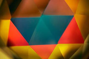 Colorful triangular glass pattern - 441549583