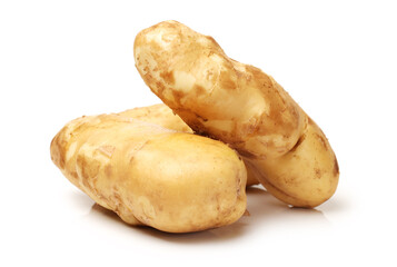 potato on white background