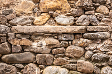 Stone block wall texture.
Stone wall, construction, photographic background