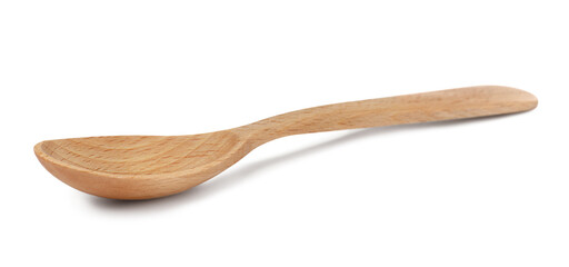 Wooden spoon isolated on white. Cooking utensil