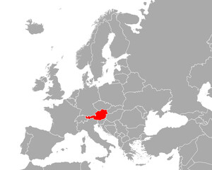 Karte von österreich in Europa - 441552390