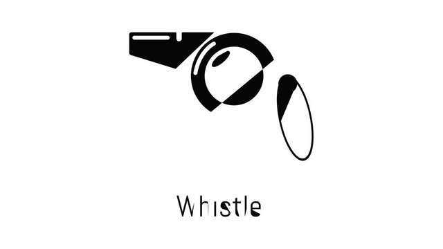 Whistle icon animation simple best object on white
