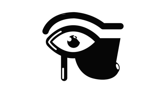 Eye horus icon animation simple best object on white