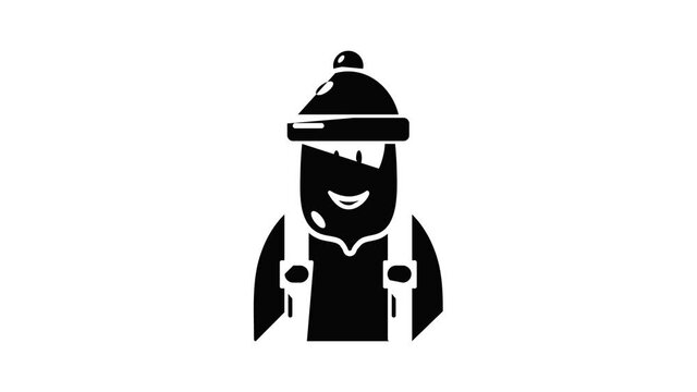 Carpenter icon animation simple best object on white