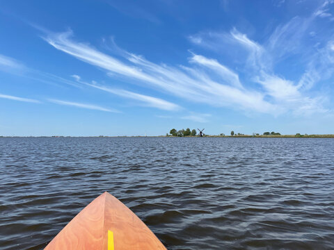 Canoeing towards Windmill doris mooltsje