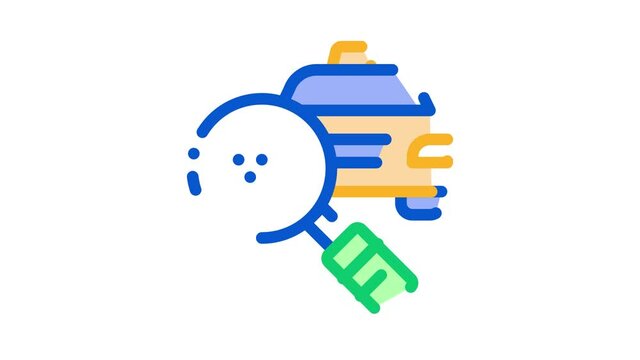 Taxi Search Online animated icon on white background
