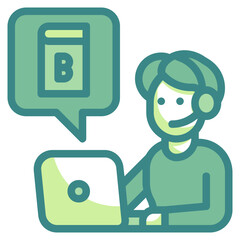 online blue line icon