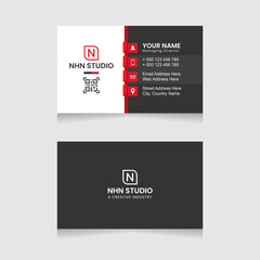 Modern Clean Creative Simple Business Card Design. Horizontal And Vertical Layout. Vector Personal Visiting Card Template. Print Ready Stationery Design. Flat Abstract Horizontal Name Card Design.