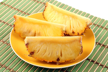 sliced banana on a plate