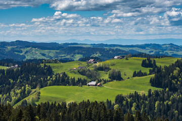 spring in the hills of Emmental, Switzerland