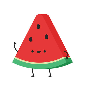 Red melon cartoon vector. symbol. logo design.