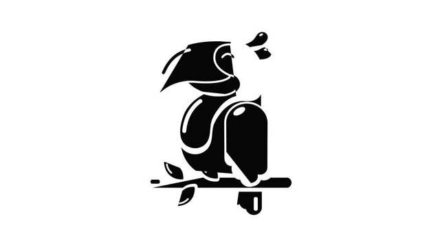Parrot icon animation simple best object on white