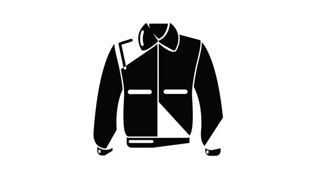 Varsity jacket icon animation simple best object on white