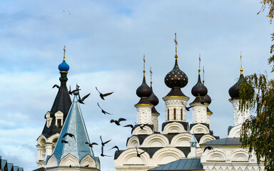 Church architecture of Murom, a city in Russia.