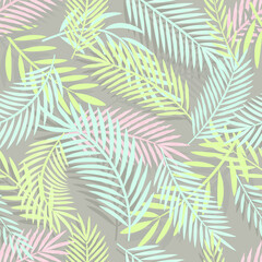 Abstract palm leaves for decorative design. Design spring tree illustration.