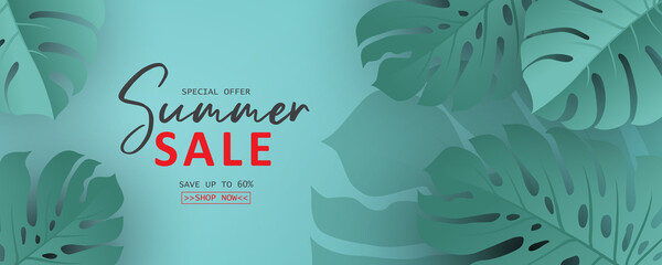 Summer banner template for advertising summer arrivals collection or seasonal sales promotion