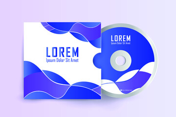 CD cover and Disk design. Luxury, Modern, Elegant, Professional Minimalist Business CD cover design design with disk label design. Elements of Branding Stationery. Vector illustration